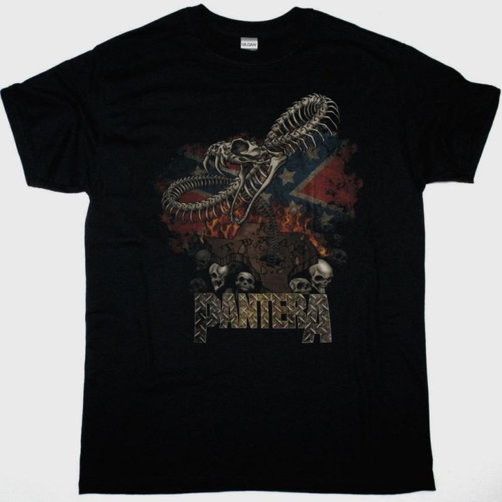 Pantera TexSnake New Black Classic Metal Fan Retro T-Shirt